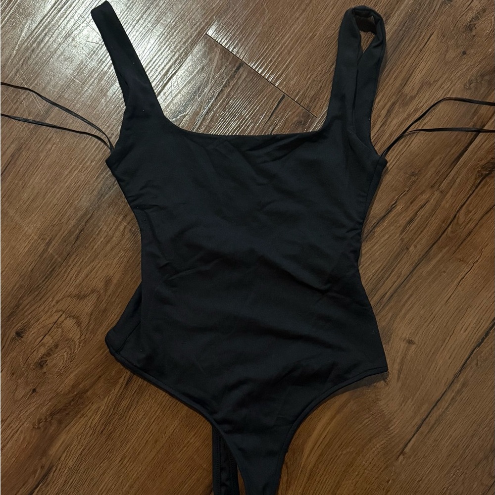 black square neck zara body suit